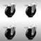 Service Caster 5 Inch SS Soft Rubber Swivel Bolt Hole Caster Set with Total Lock Brake SCC SCC-SSBHTTL20S514-SRS-4 - alternate 1